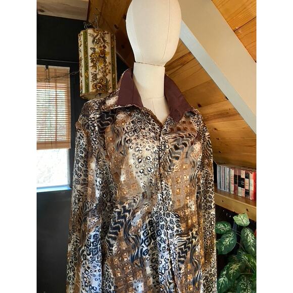 Vintage Blouse Sheer Animal Print - Picture 3 of 5